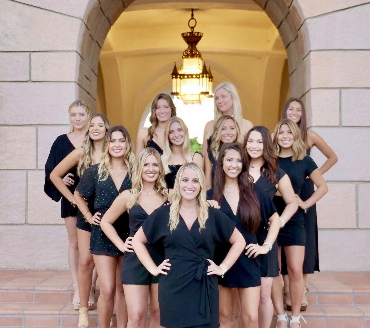 Erin Stuhley (front/center), with the Alpha Chi Omega Executive Leaders