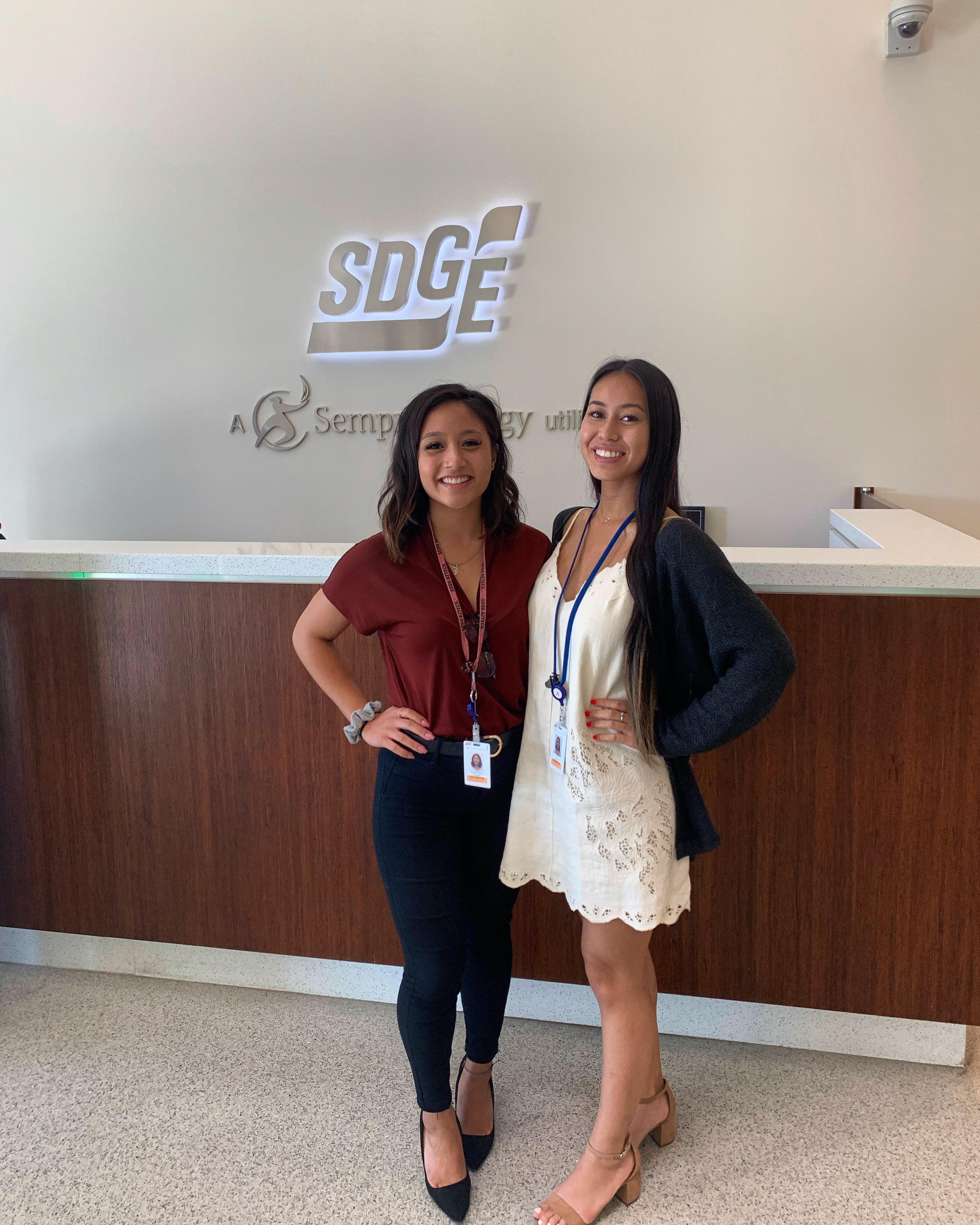 Krystal Gonzalez with an SDG&E colleague