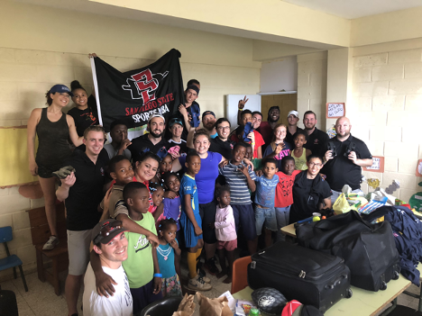 Tatum Lockett and her SMBA classmates visiting the Dominican Republic.