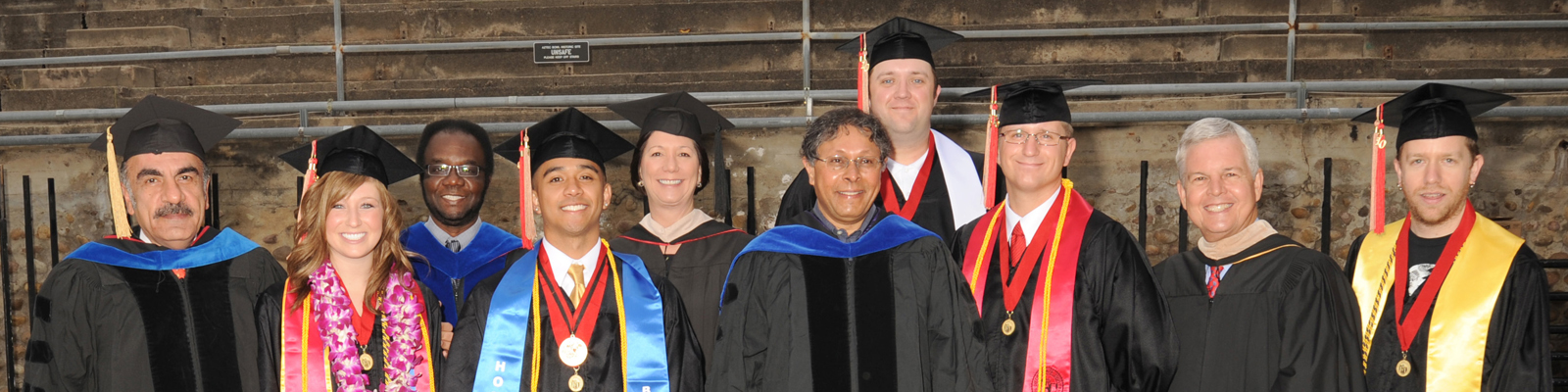 The top students at the Fowler College of Business in 2010 with their most influential faculty members