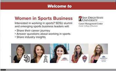 Women In Sports Business Sdsu Alumnae Panel Share Experiences And Advice Fowler College Of Business Sdsu