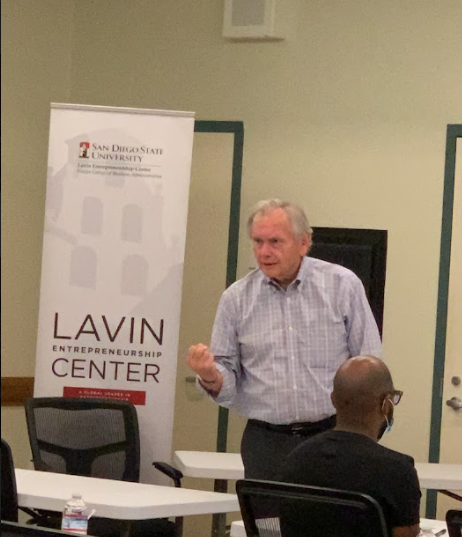 Mike Morris spoke to participants and partners in San Diego County Entrepreneurship and Adversity Program