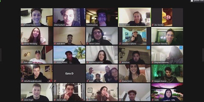 TAMID’s first project team meeting on zoom last semester.