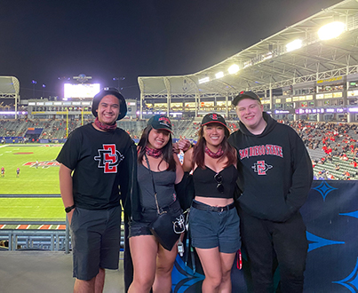 Craven and friends at a SDSU football game.