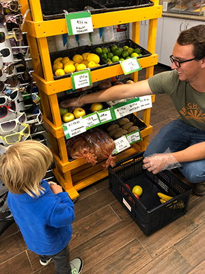 Brightside delivering food to local stores