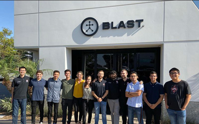 Sealy, other SBI execs and members visit Blast Motion Inc., a baseball technology company.