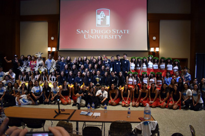 The 2018 Pacific Islander Student Association Conference with the highschool students who performed in the annual event competition.