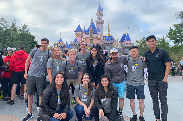 Valdivia at the Ernst and Young (EY) Summer Leadership Program Trip to Disney.