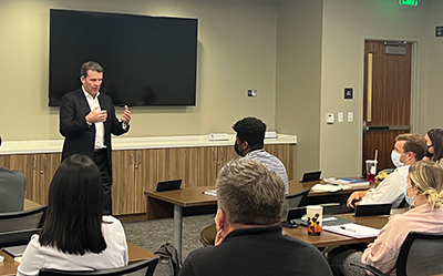 Brett Himbury shares his business expertise with Sports MBA Cohort.