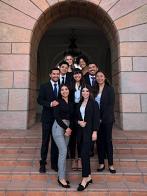 Urena and fellow Hispanic Business Student Association (HBSA) executive members.