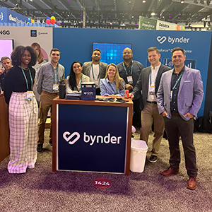 Pera and fellow Bynder employees at the Salesforce's Dreamforce 2022.
