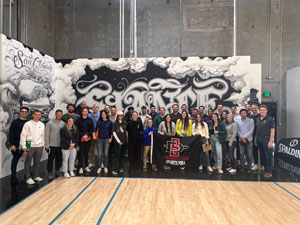 SDSU Sports MBA class of 2023 ventured north to San Clemente to visit the Stance World Headquarters