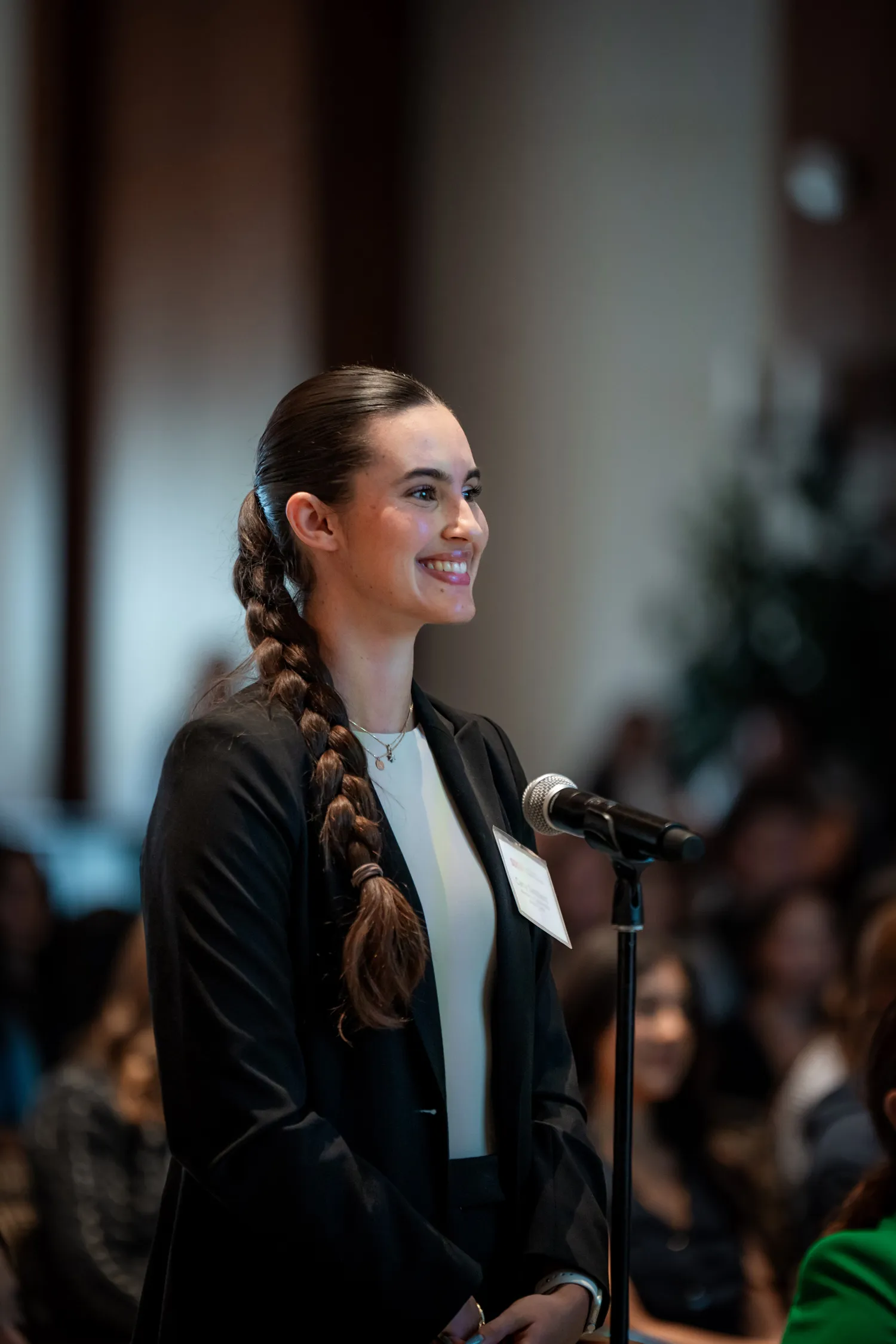 Women in Leadership Conference 2025 attendee asking question 