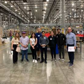 Costco Mira Loma site visit (Sept. 2022): MGT 401 interns and Pat Gaffney (Costco Manager) 