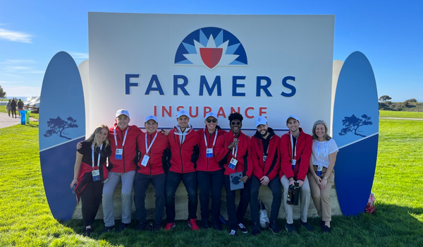 Group Picture with Farmers Open sign
