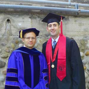 Ben Eisenstein (right) in 2014 with his most influential faculty member, Claudiu Dimofte