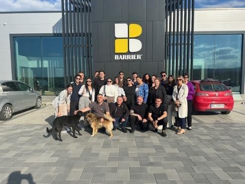 MSGBD students and faculty advisor, Martina Musteen, at Barrier Headquarters in Bacau, Romania