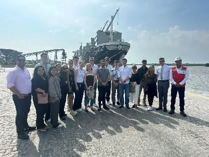 MSGBD students and faculty advisor, Martina Musteen, at Logicem in in Barranquilla, Columbia