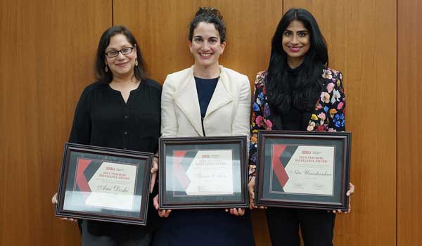 Three faculty members from SDSU’s Fowler College of Business were awarded the college’s annual Teaching Excellence Award for 2024