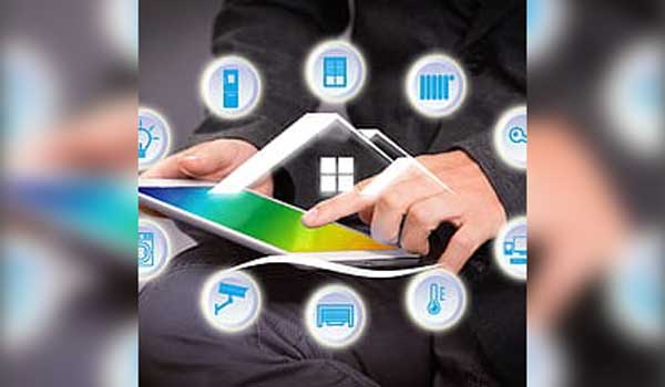 user on a tablet interacting with social media